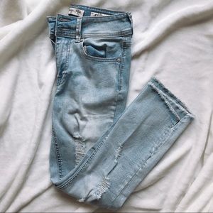 ripped white wash jeans